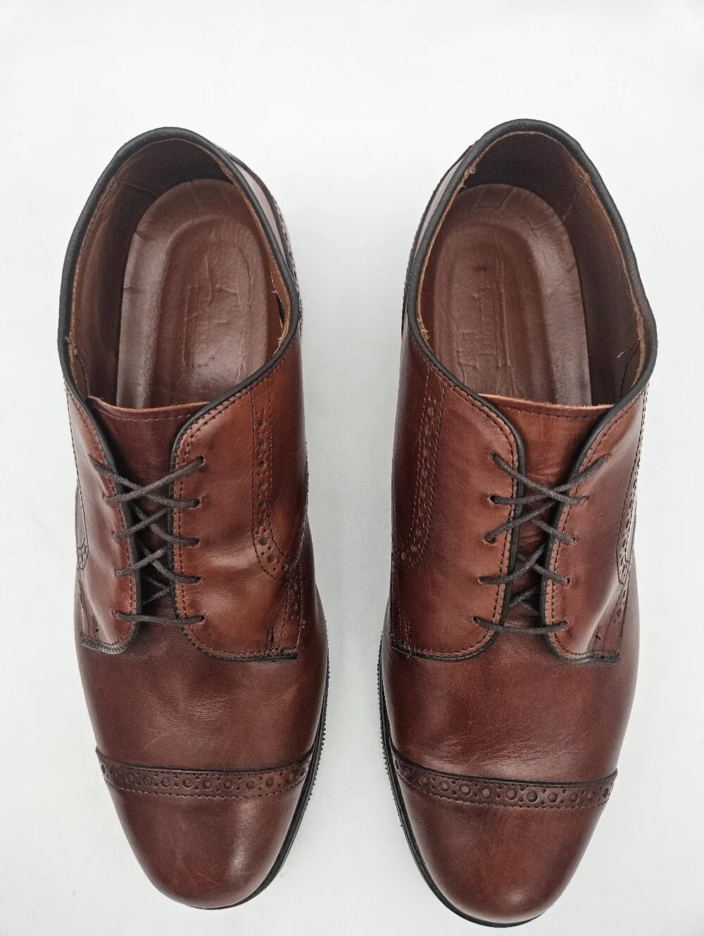 Allen Edmonds Benton Brown Leather Cap Toe Oxford Comfort Orthotics Size 11